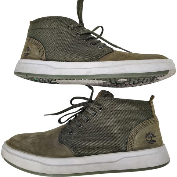 Timberland Groveton Chukka A1GIF Olive Green Nubuck Men 9M US Good Condition main image 6